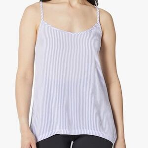 PJ Salvage Salty Days Racerback Tank Top S Small Blue/White Stripe